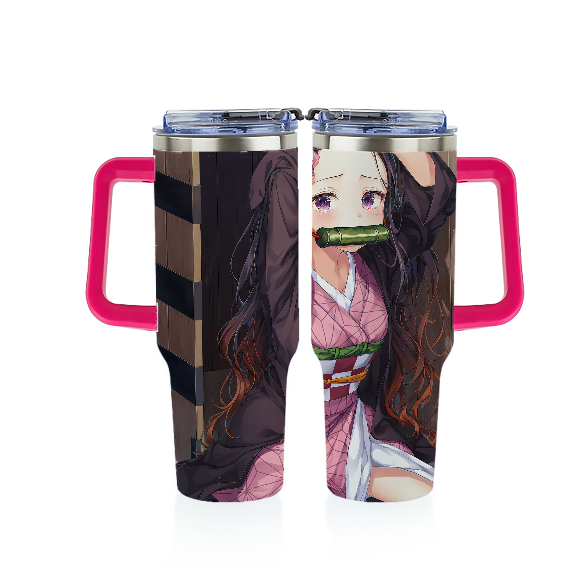 （画像用） 鬼滅の刃（きめつのやいば）竈門 禰󠄀豆子／かまど ねずこ Kamado Nezuko 1200ｍLフルプリント車用タンブラー